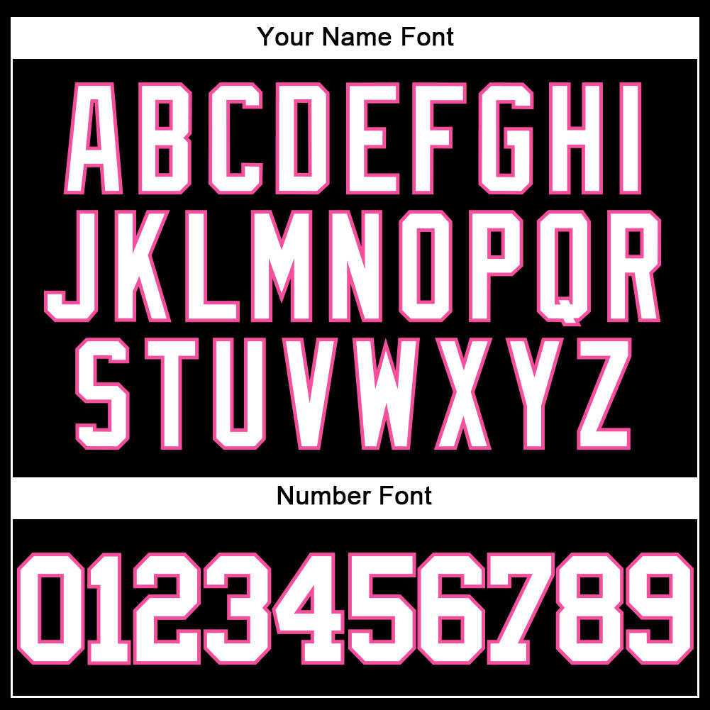 Custom Black White-Pink Authentic Baseball Jersey baseball jersey product view 5