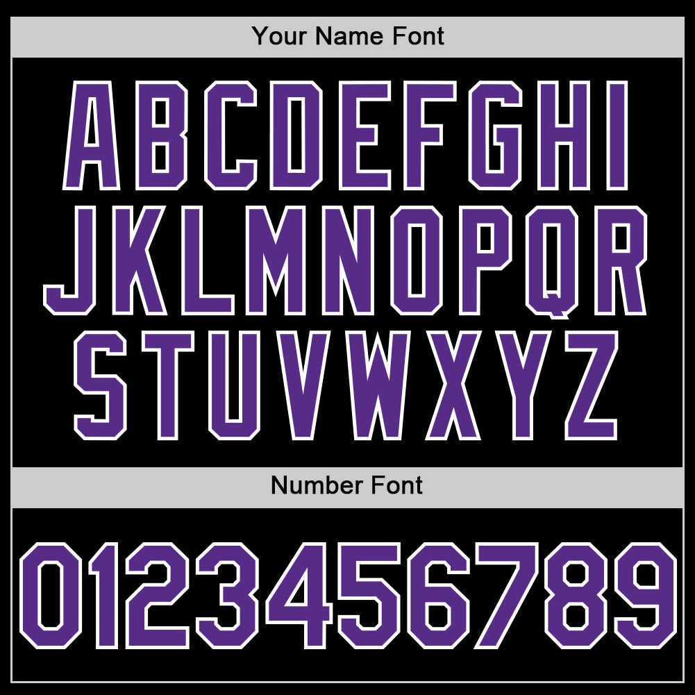 Custom Black White Pinstripe Purple Authentic Sleeveless Baseball Jersey baseball jersey product view 4
