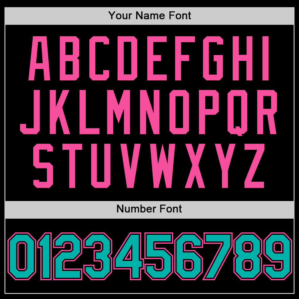 Custom Black Pink Pinstripe Aqua Authentic Sleeveless Baseball Jersey baseball jersey product view 4