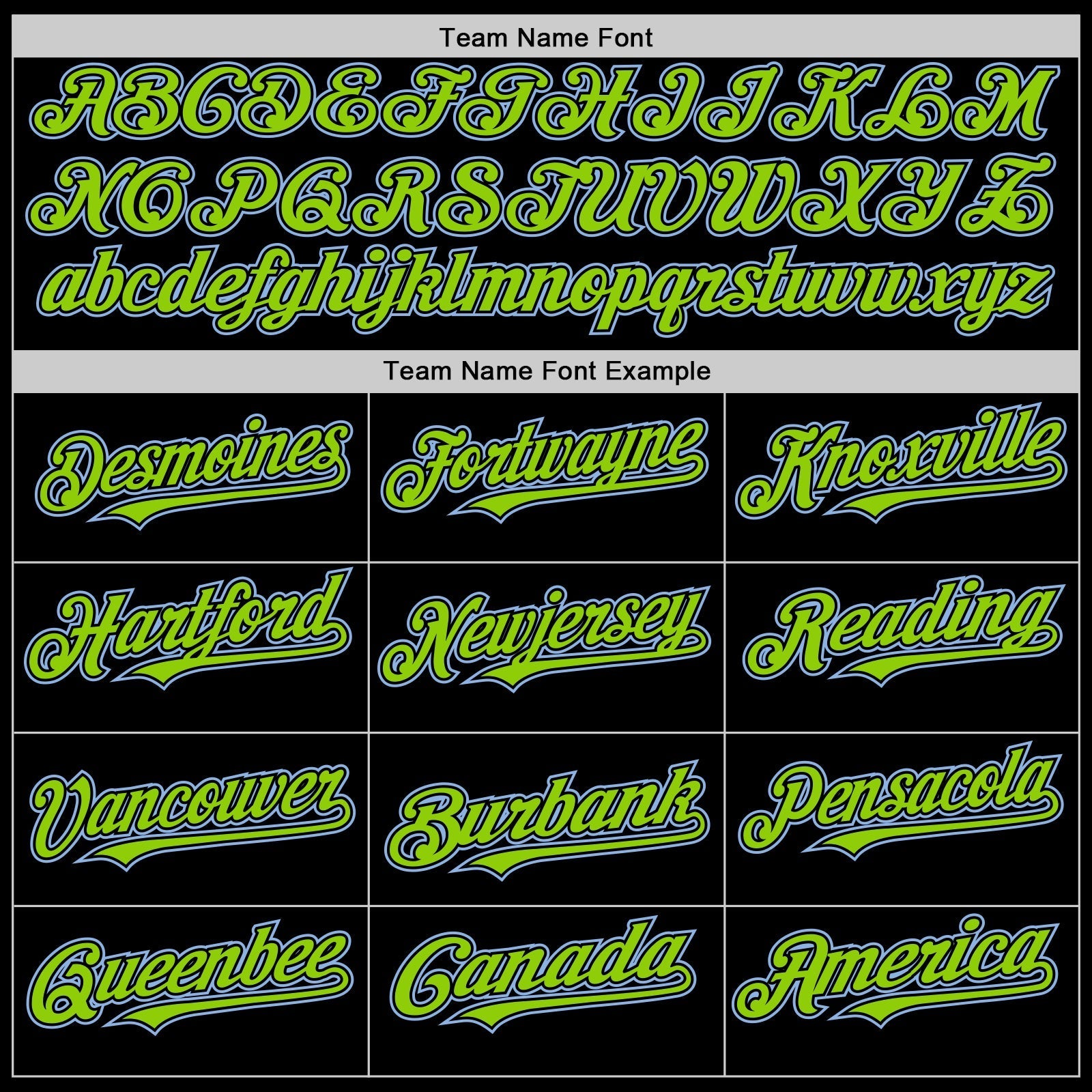 Custom Black Neon Green Pinstripe Light Blue Authentic Sleeveless Baseball Jersey baseball jersey product view 3