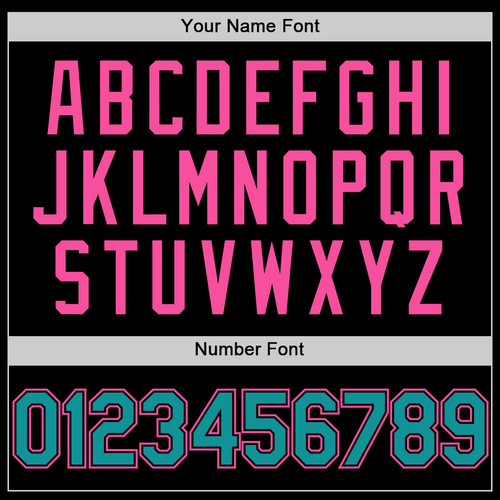 Custom Black Teal Pinstripe Pink Authentic Sleeveless Baseball Jersey baseball jersey product view 4