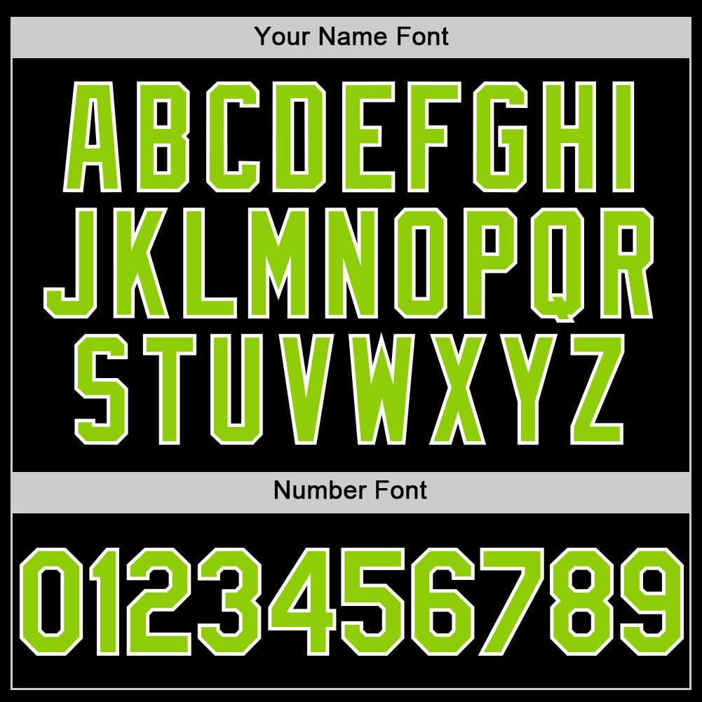 Custom Black Neon Green-White Authentic Sleeveless Baseball Jersey baseball jersey product view 4