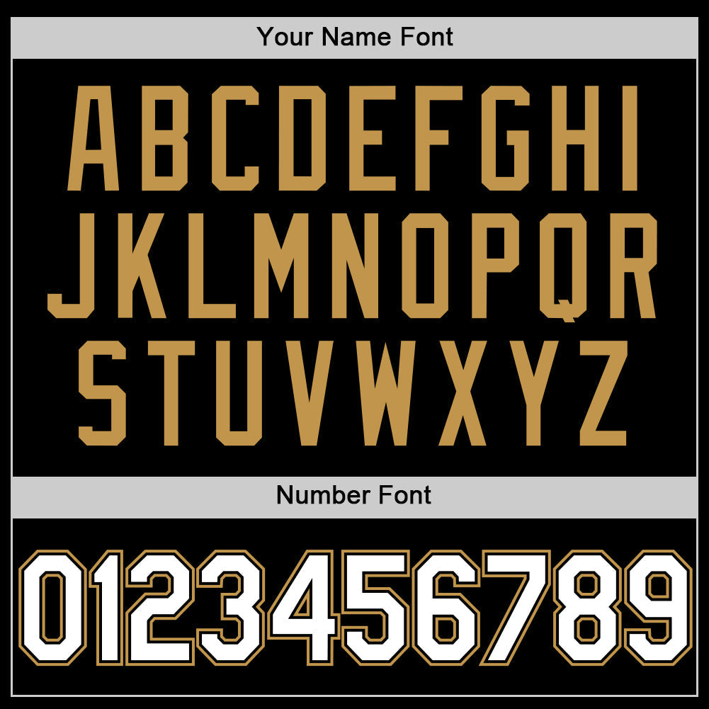 Custom Black White-Old Gold Authentic Throwback Baseball Jersey baseball jersey product view 5