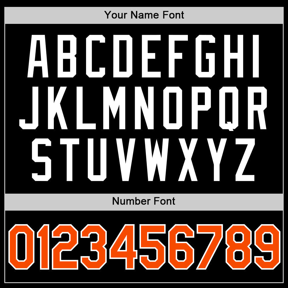 Custom Black Orange-White Authentic Throwback Baseball Jersey baseball jersey product view 5