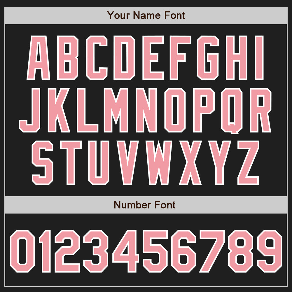 Custom Black Medium Pink-White Authentic Baseball Jersey baseball jersey product view 5