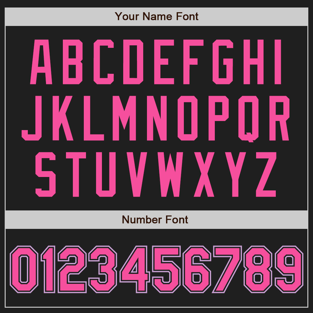 Custom Black Pink-Light Purple Authentic Baseball Jersey baseball jersey product view 5