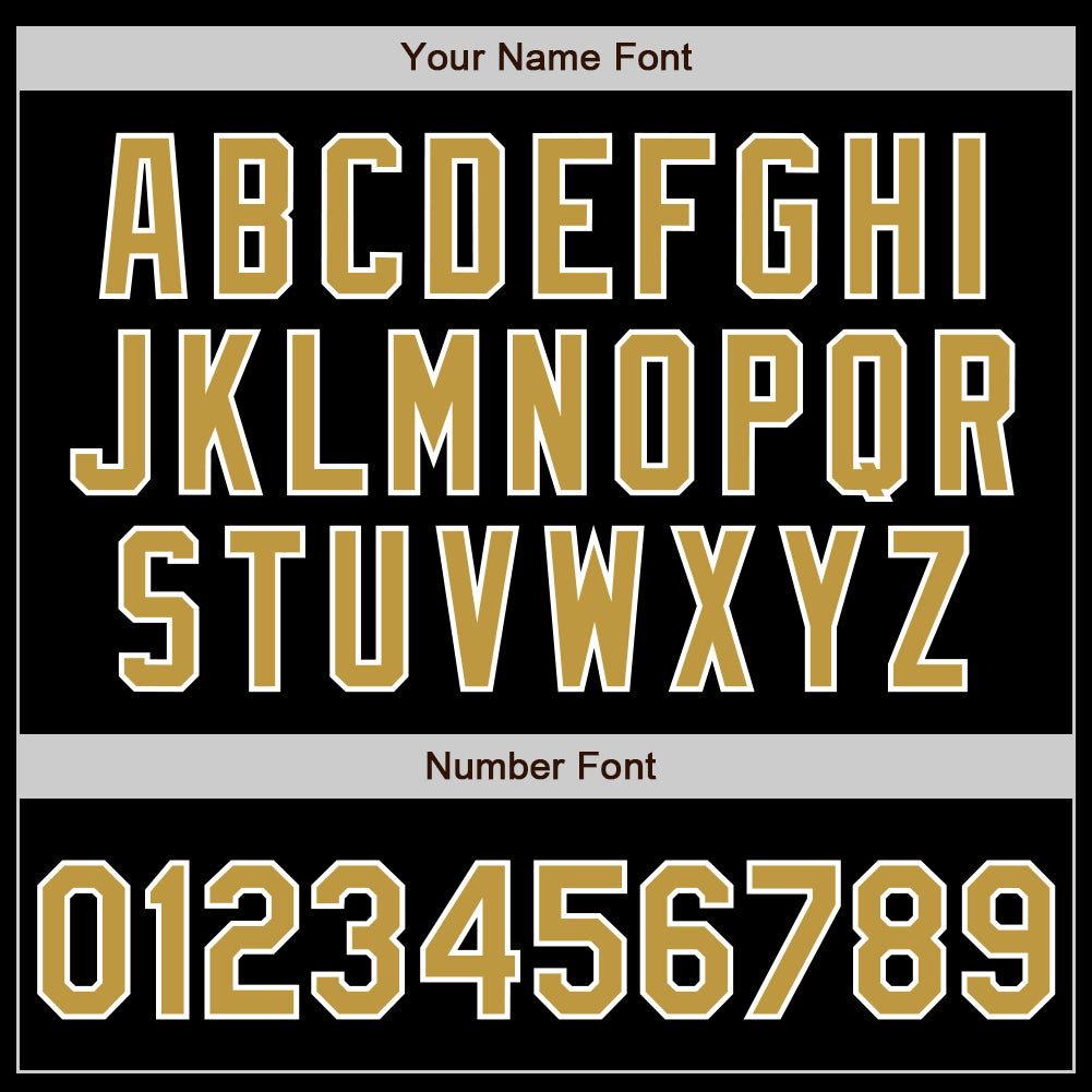 Custom Black Old Gold-White Authentic Baseball Jersey baseball jersey product view 4