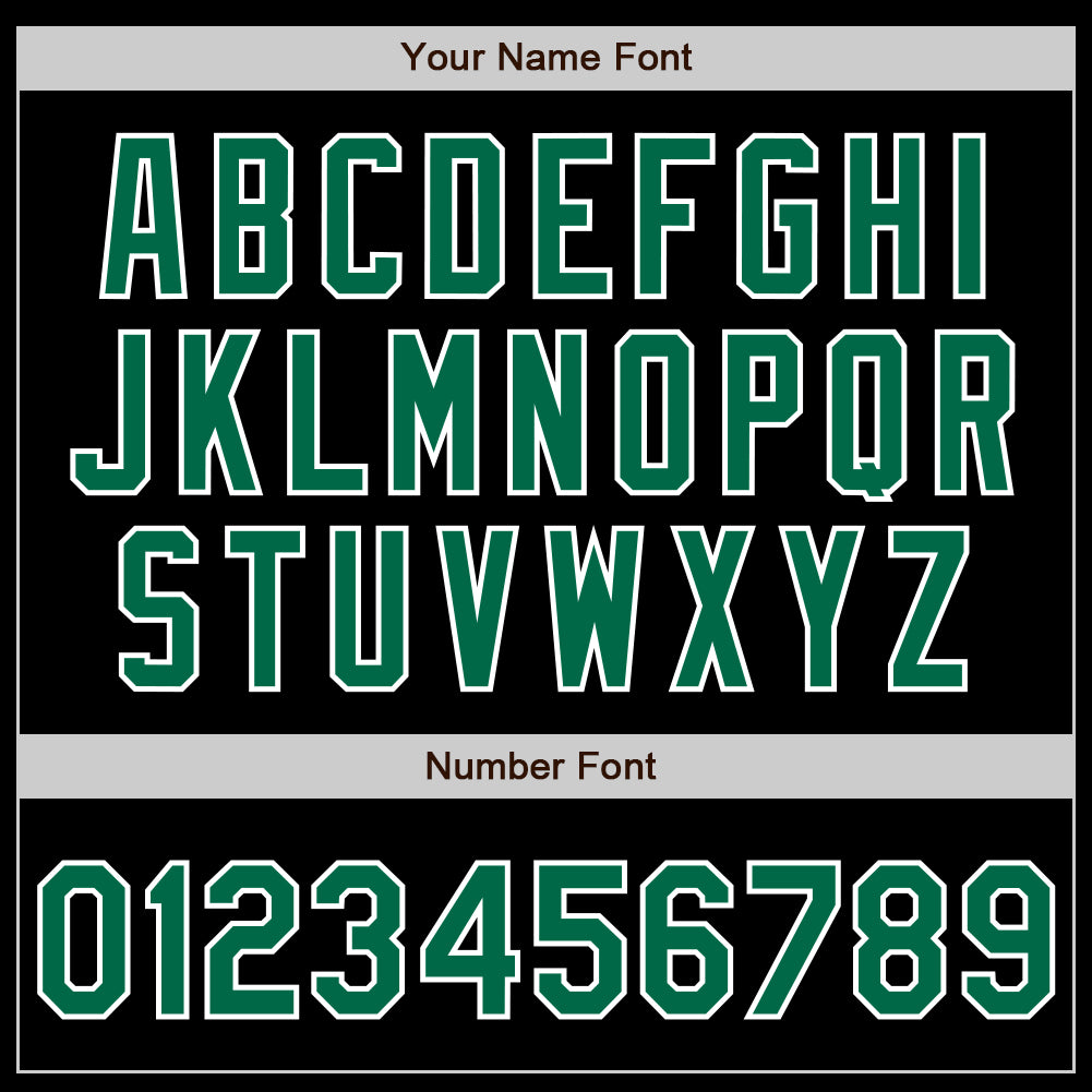 Custom Black Kelly Green-White Authentic Baseball Jersey baseball jersey product view 4