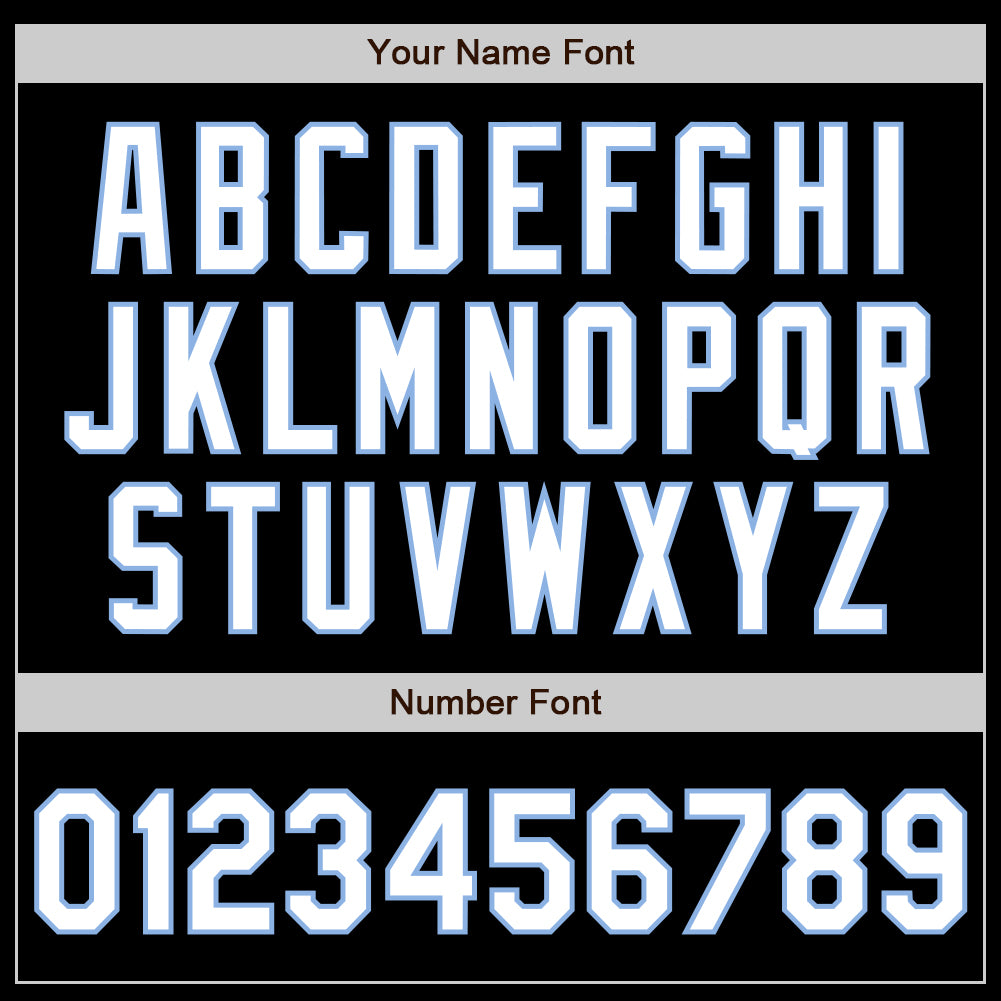 Custom Black White-Light Blue Authentic Baseball Jersey baseball jersey product view 4