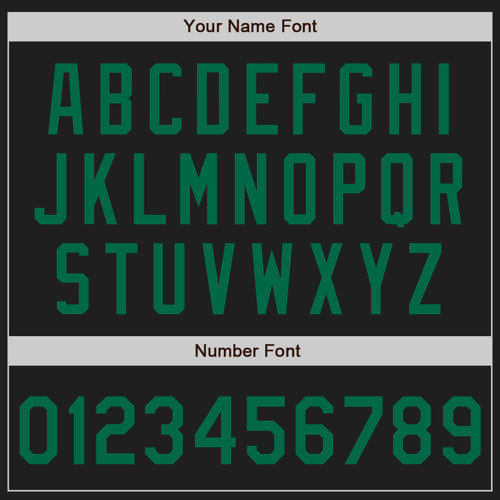 Custom Black Kelly Green Authentic Baseball Jersey baseball jersey product view 5