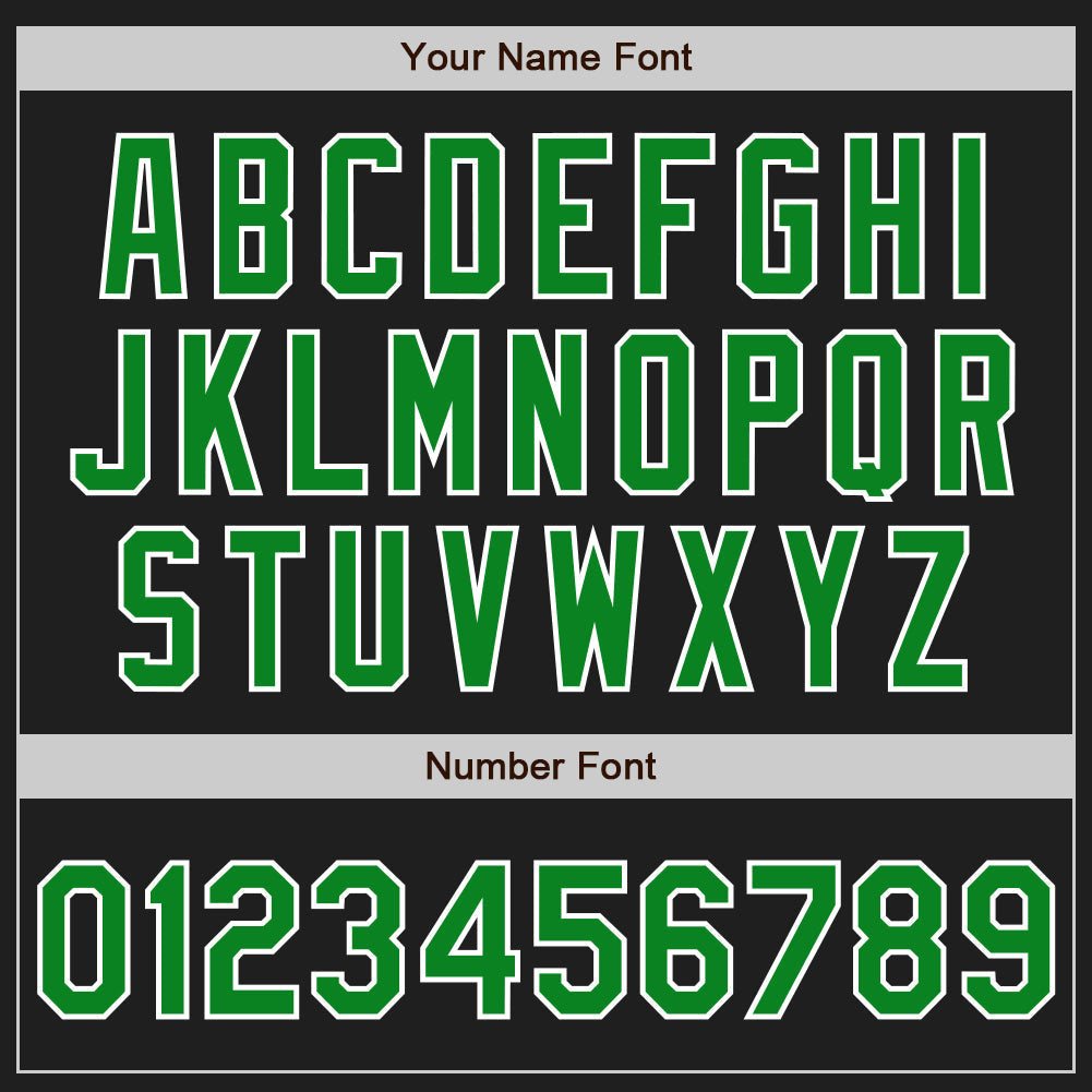 Custom Black Grass Green-White Authentic Baseball Jersey baseball jersey product view 5