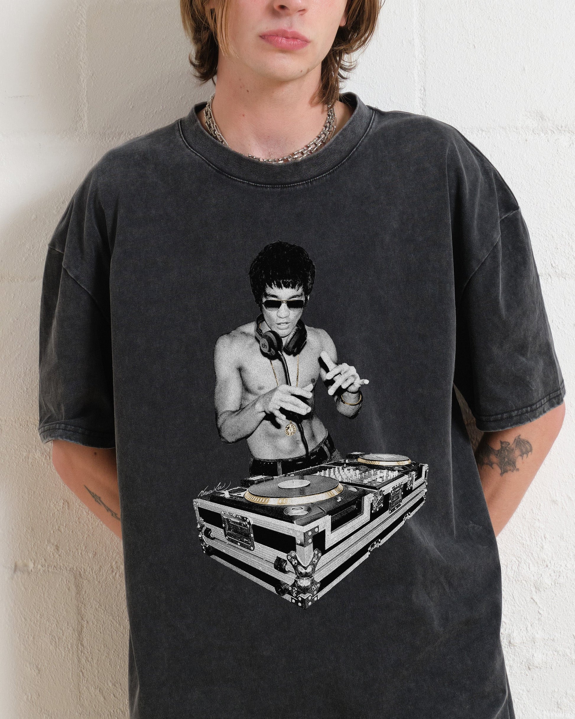 DJ Bruce Lee Oversized Tee Unisex T-shirt, Sweatshirt, Hoodie, Long Sleeve Tee - T-Shirt, Sweatshirt, Hoodie