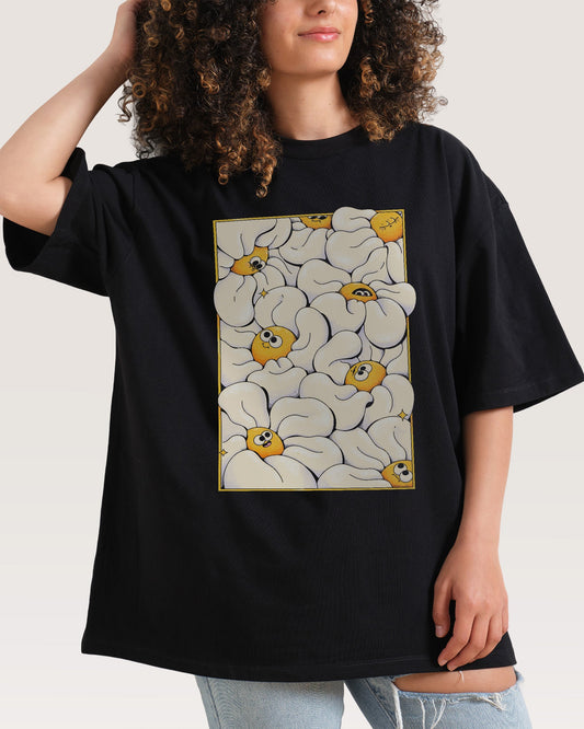 Among the Daisies Oversized Tee Unisex T-shirt, Sweatshirt, Hoodie, Long Sleeve Tee - T-Shirt, Sweatshirt, Hoodie