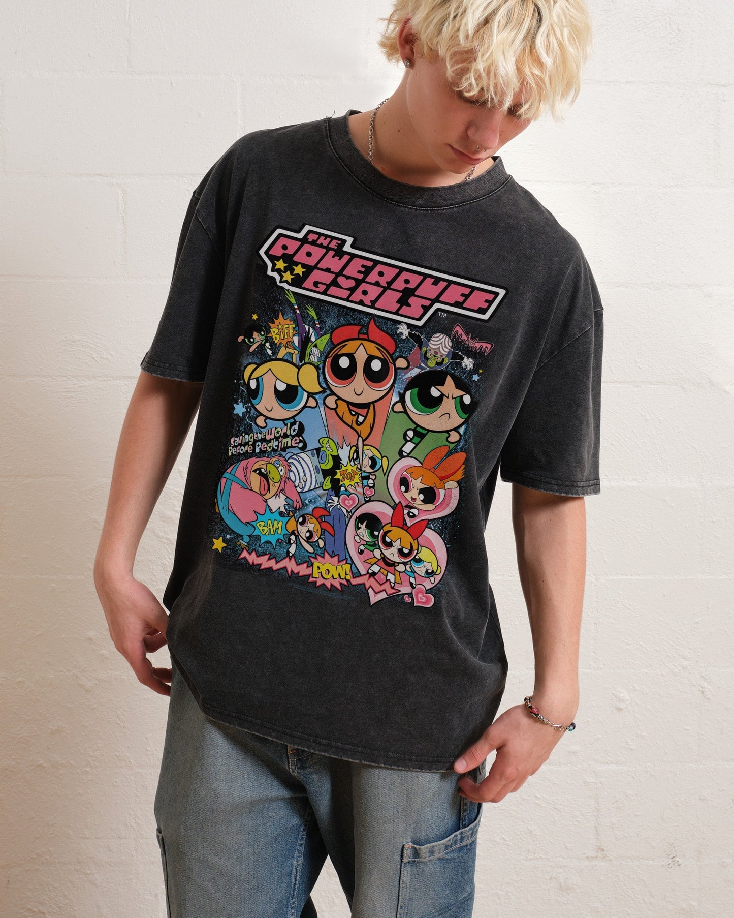 Powerpuff Girls Vintage Oversized Tee Unisex T-shirt, Sweatshirt, Hoodie, Long Sleeve Tee - T-Shirt, Sweatshirt, Hoodie