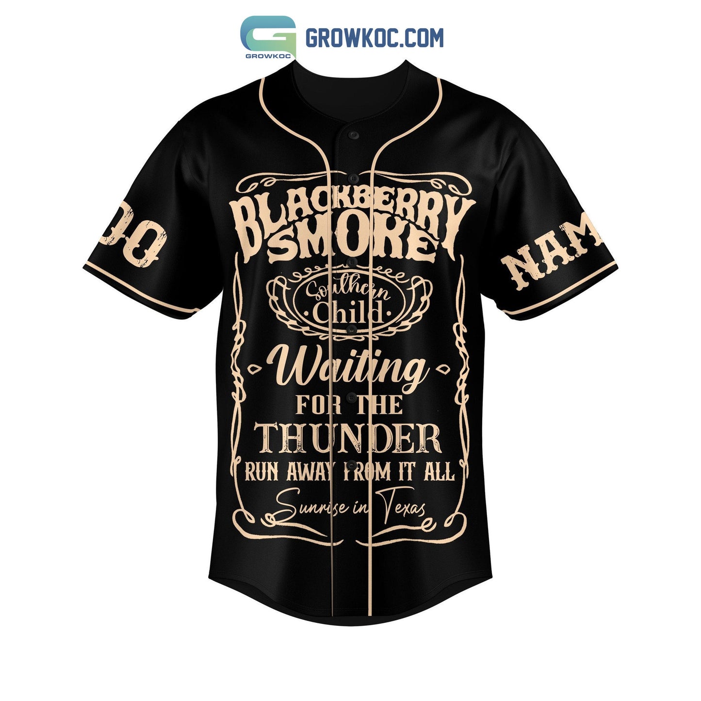 Blackberry Smoke Clap Your Hands Stomp Your Feet Personalized Baseball Jersey baseball jersey product view 2