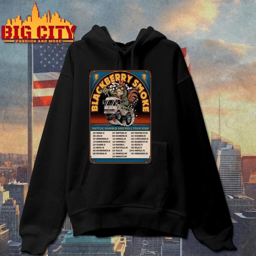 Blackberry Smoke Rattle, Ramble And Roll 2026 Tour - Adult & Kids T-Shirts, Sweatshirts & Hoodies apparel design preview 2