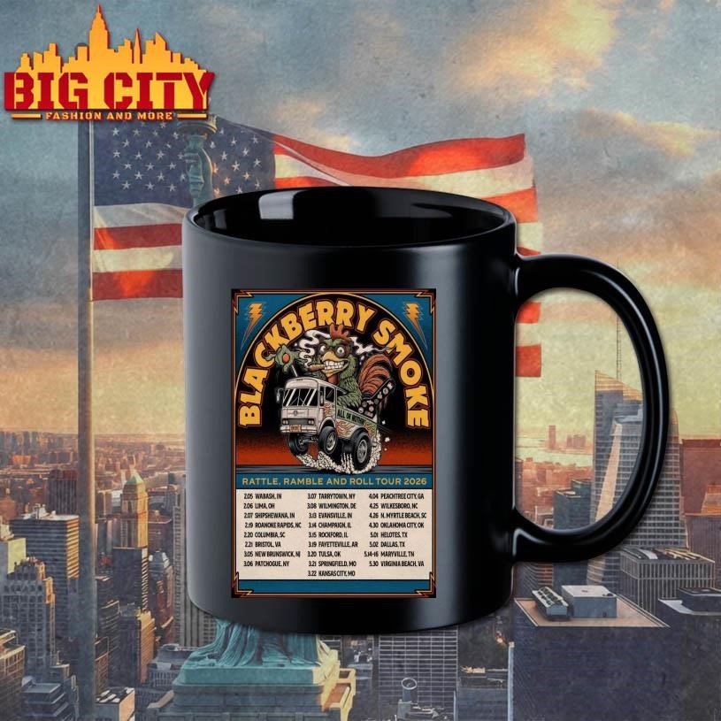 Blackberry Smoke Rattle, Ramble And Roll 2026 Tour - Adult & Kids T-Shirts, Sweatshirts & Hoodies apparel design preview 3