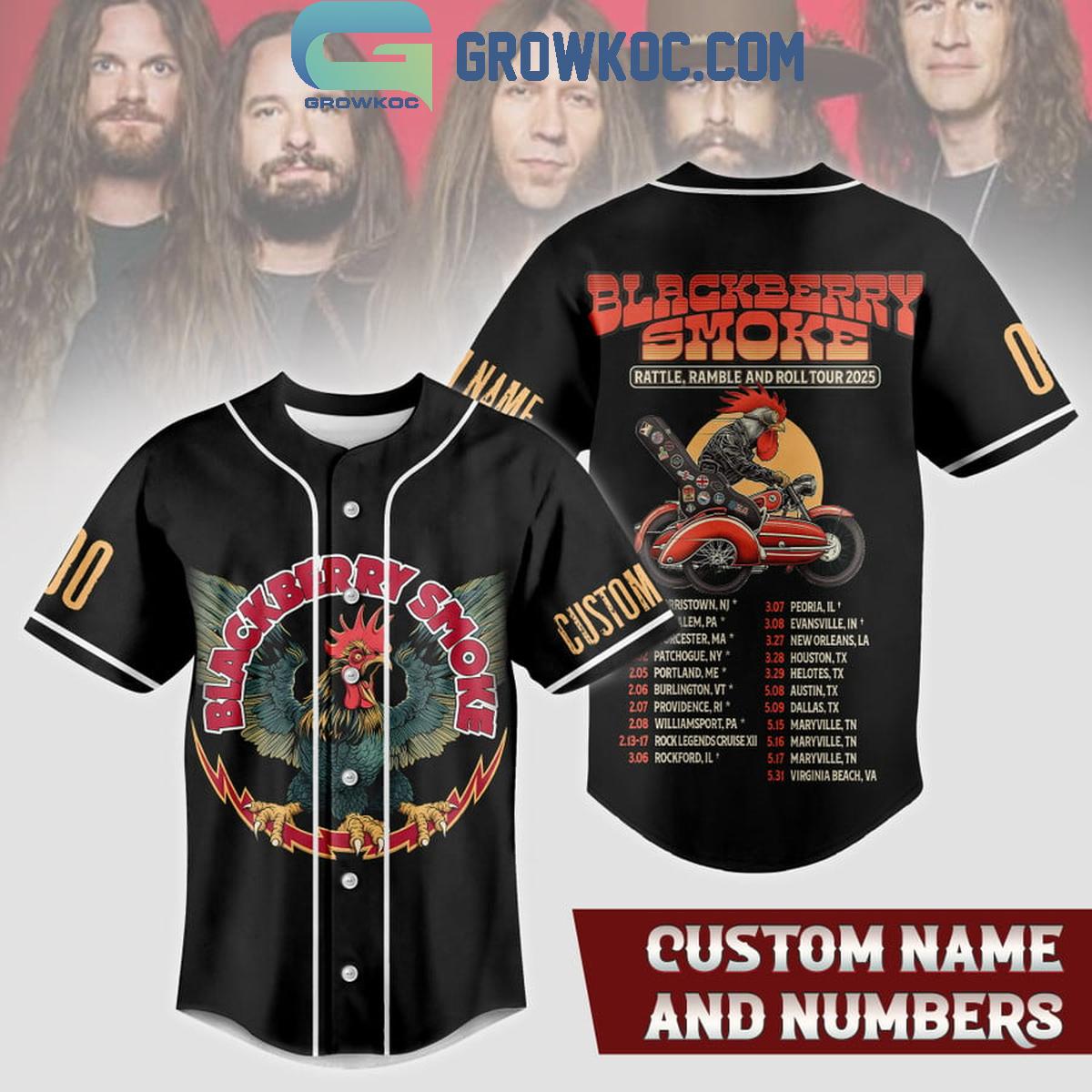 Blackberry Smoke Rattle Ramble And Roll Tour 2025 Baseball Jersey baseball jersey product view 1