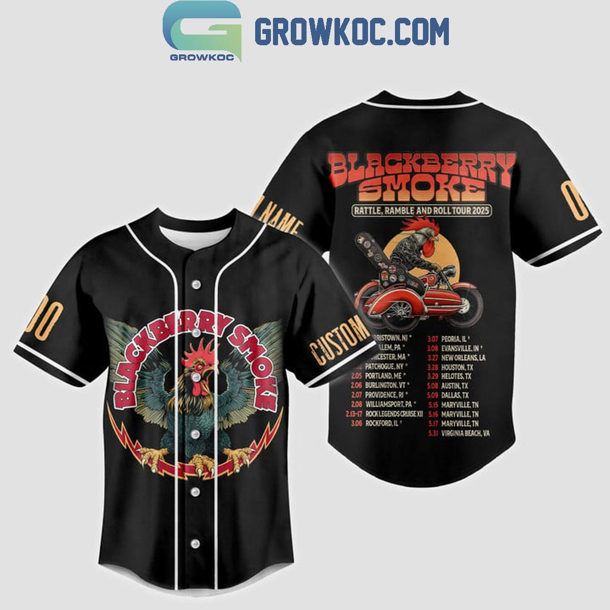 Blackberry Smoke Rattle Ramble And Roll Tour 2025 Baseball Jersey baseball jersey product view 2