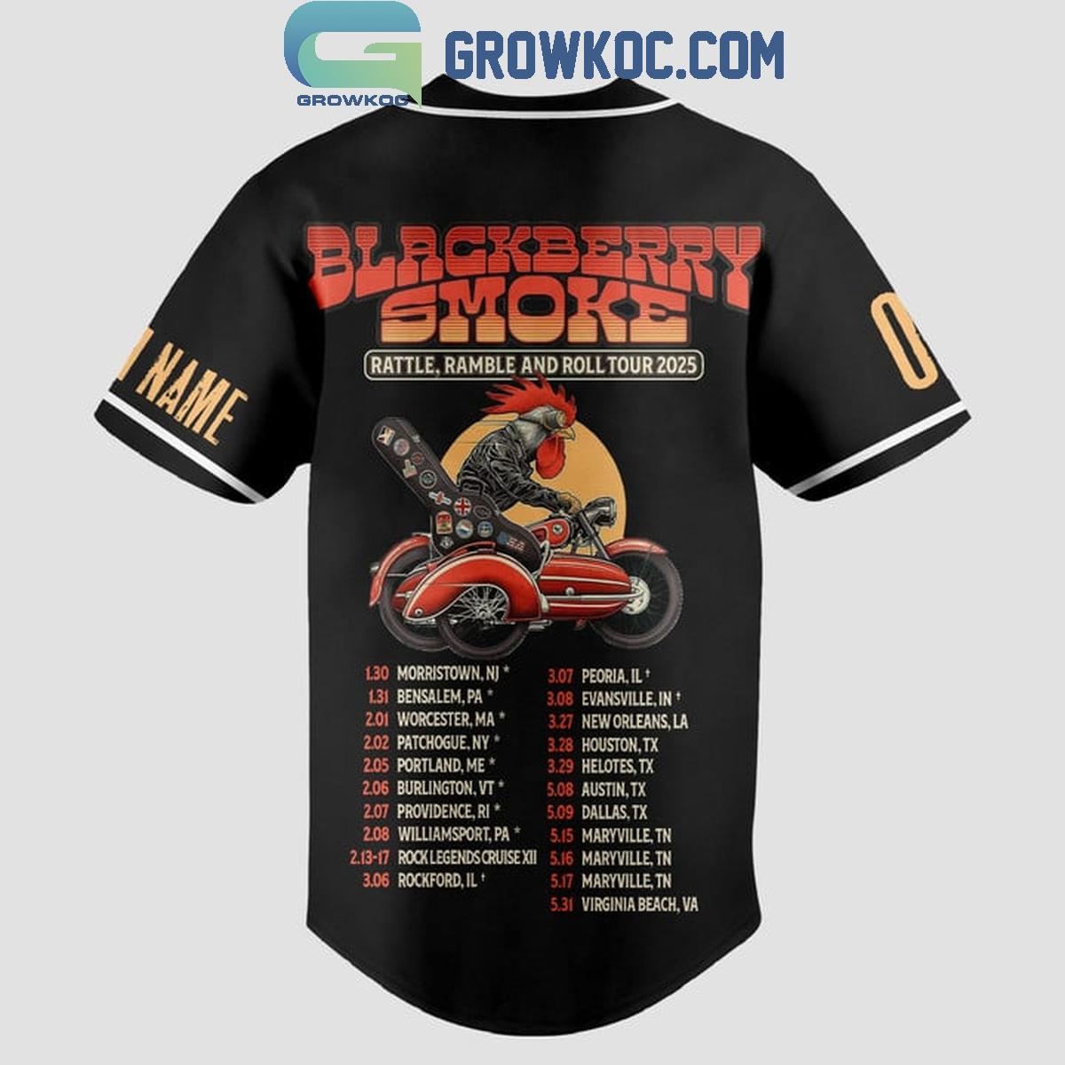 Blackberry Smoke Rattle Ramble And Roll Tour 2025 Baseball Jersey baseball jersey product view 4