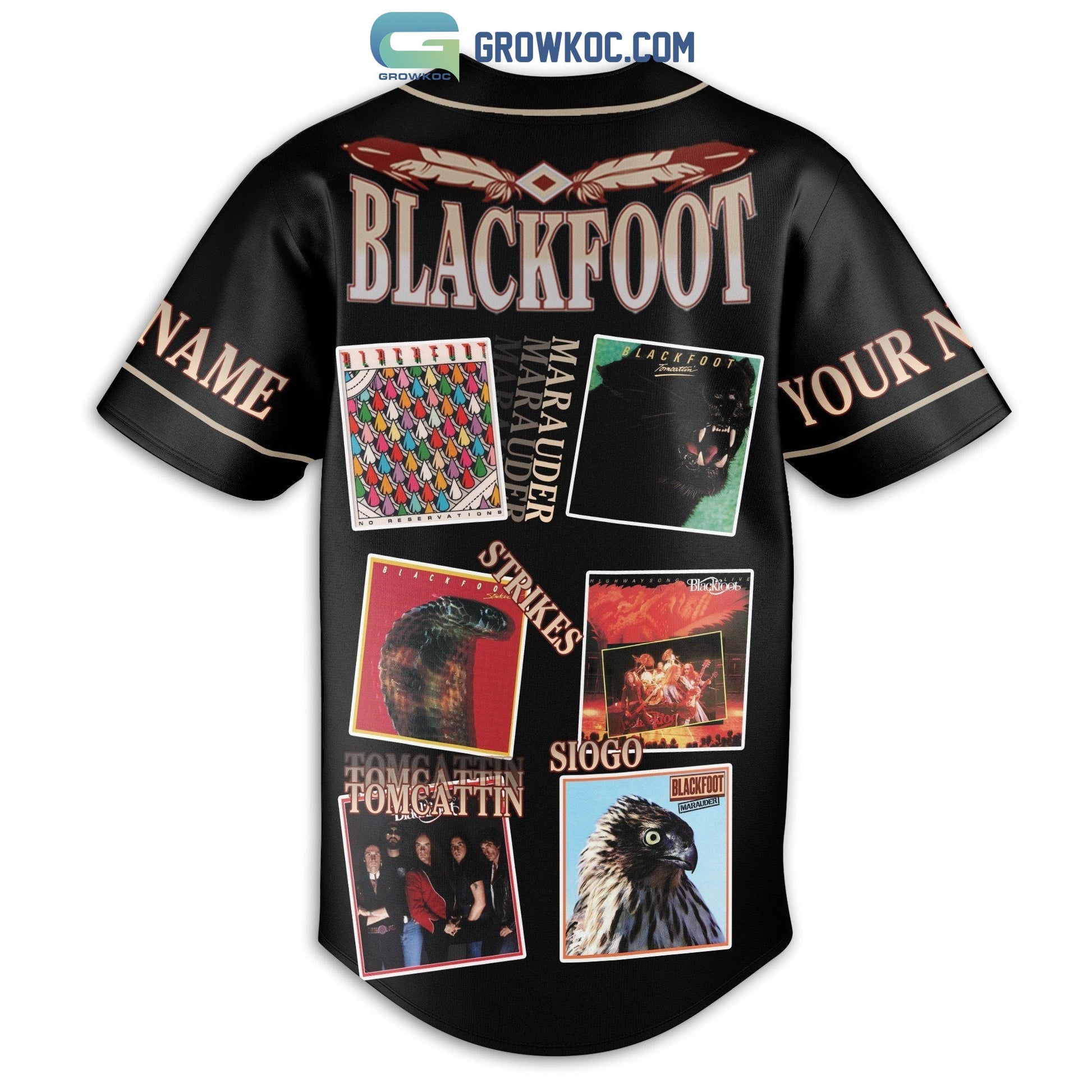 Blackfoot Marauder Strikes Siogo Tomcattin Personalized Baseball Jersey baseball jersey product view 3