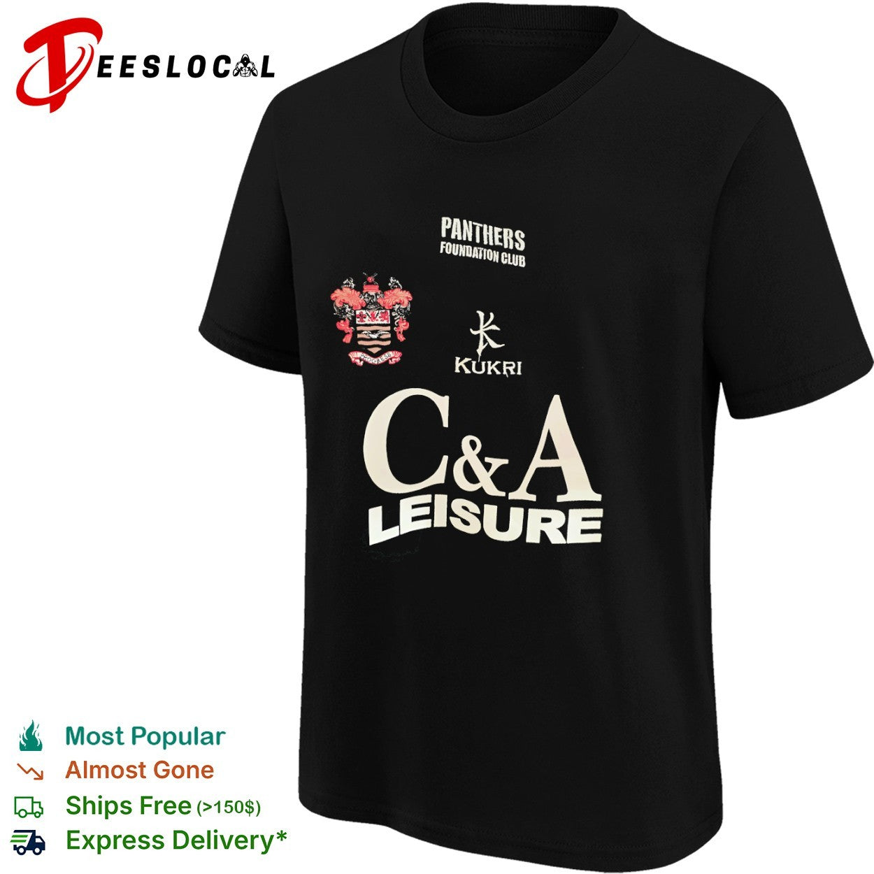 Blackpool Panthers Foundation Club C&A Leisure Jersey shirt sports jersey product view 5