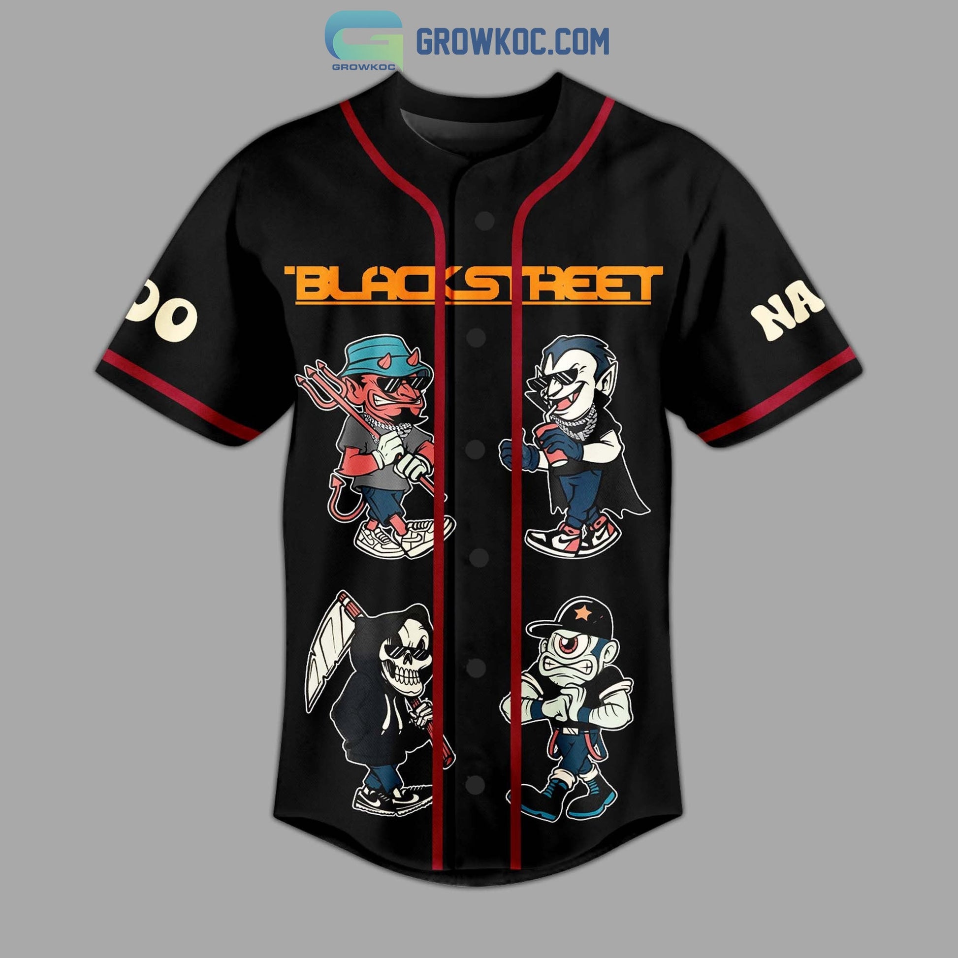 Blackstreet No Diggity Bout To Bag It Up Personalized Baseball Jersey baseball jersey product view 2