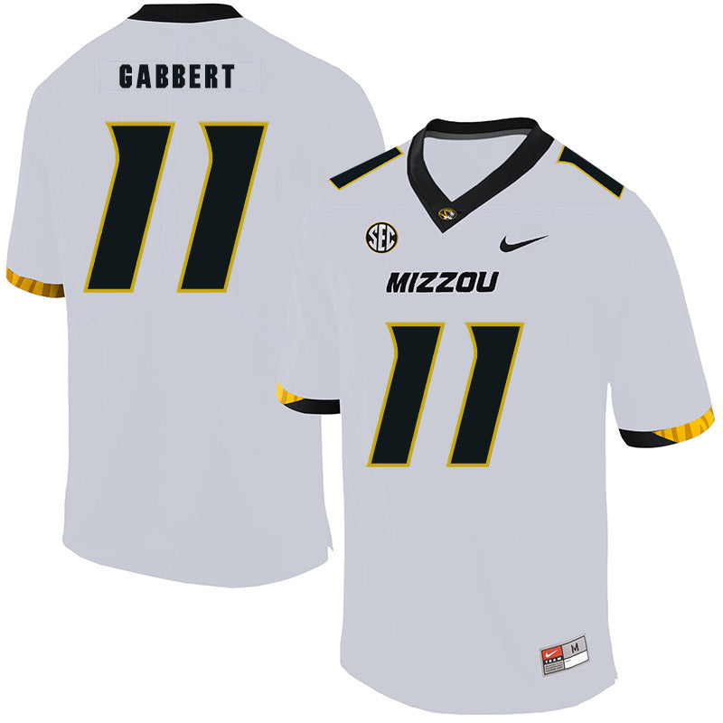 Blaine Gabbert 11 White College Football Jersey football jersey product view 1