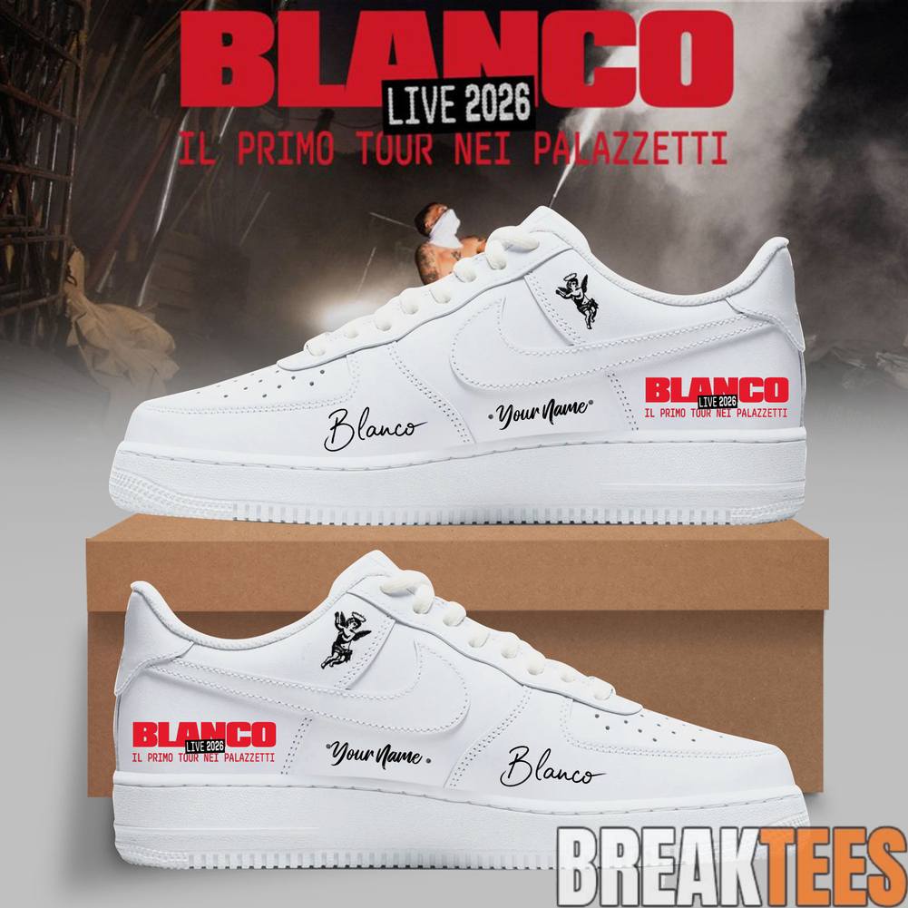 Blanco Live 2026 Il Primo Tour Nei Palazzetti Custom Air Force 1 Unisex T-shirt, Sweatshirt, Hoodie, Long Sleeve Tee - T-Shirt, Sweatshirt, Hoodie