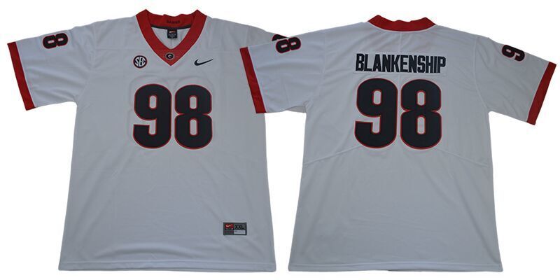 Blankenship 98 Legend White College Football Jersey football jersey product view 1