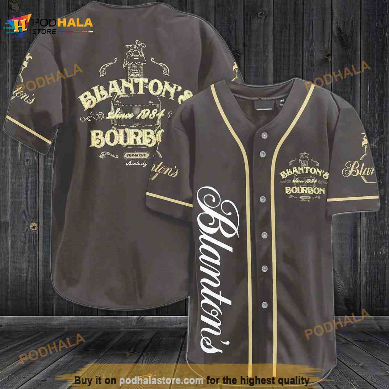 Blanton’s Bourbon Since 1984 3D Baseball Jersey baseball jersey product view 1