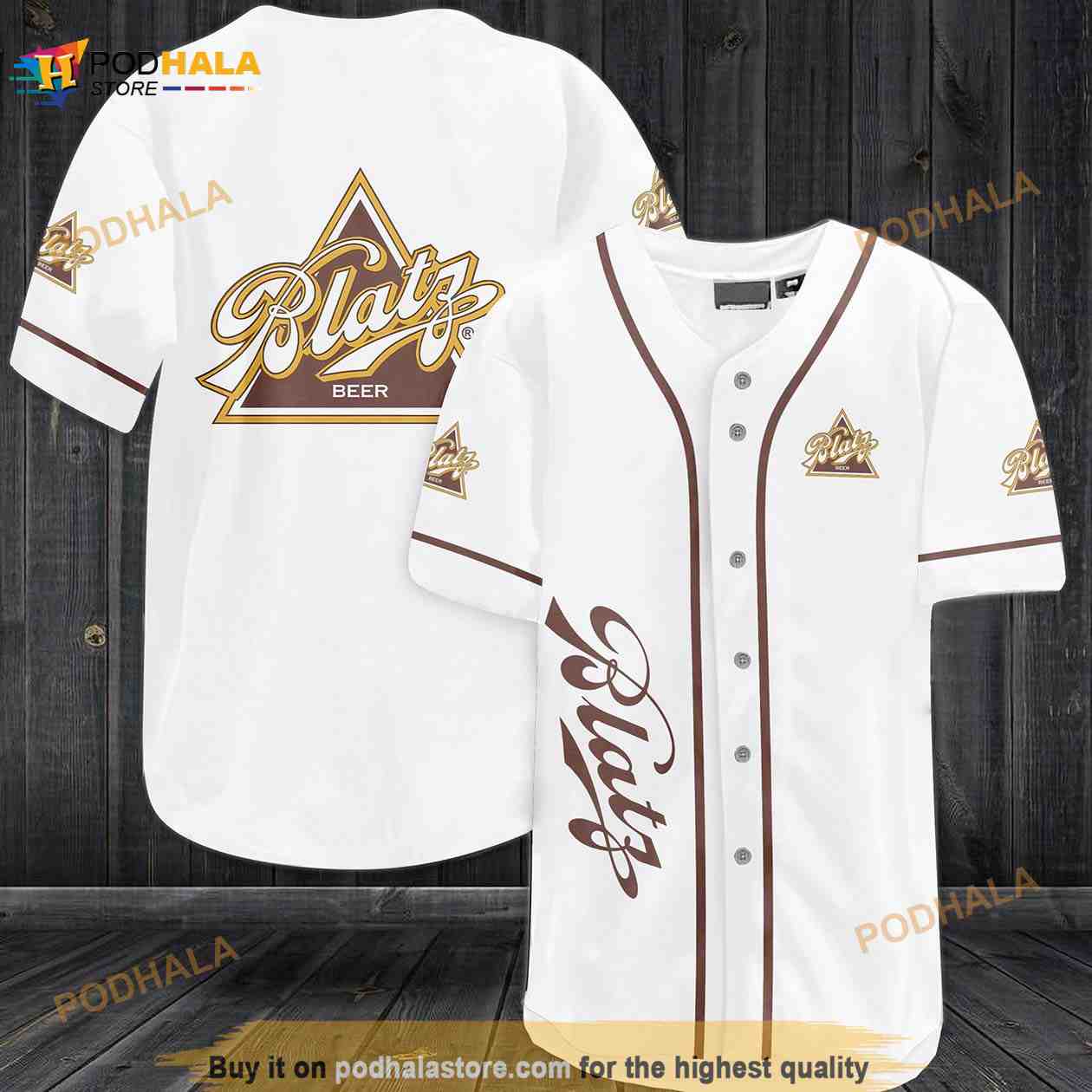 Blatz Beer 3D Baseball Jersey baseball jersey product view 1