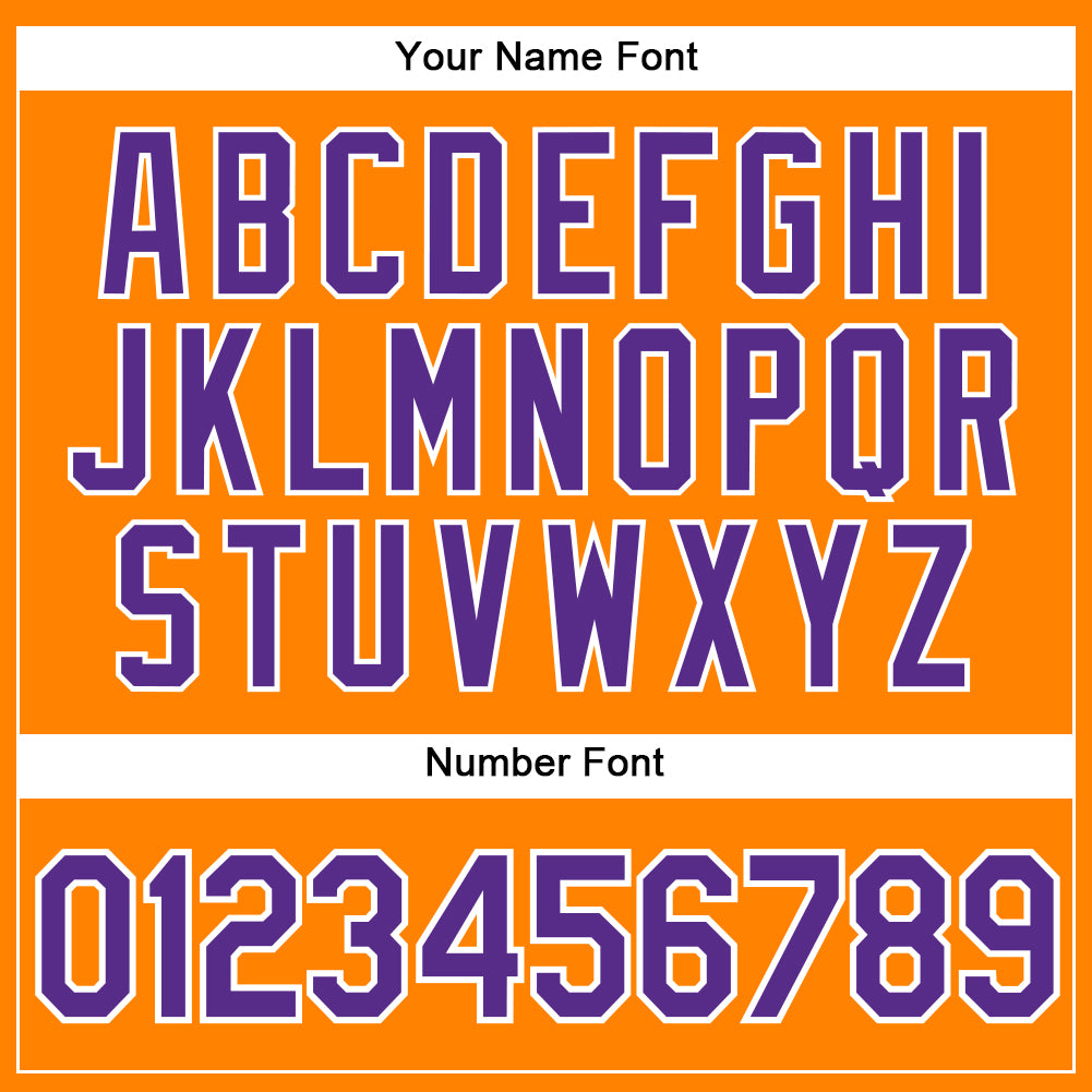 Custom Bay Orange Purple-White Authentic Baseball Jersey baseball jersey product view 5
