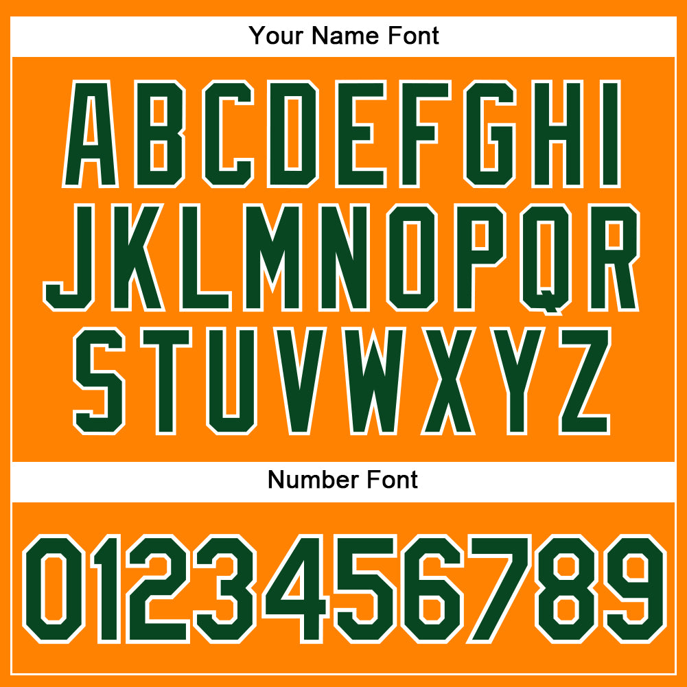 Custom Bay Orange Green-White Authentic Baseball Jersey baseball jersey product view 5