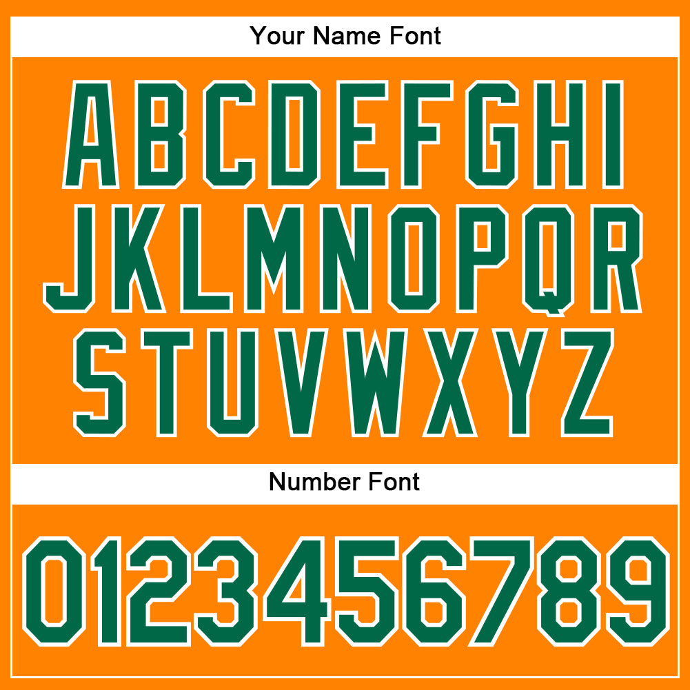 Custom Bay Orange Kelly Green-White Authentic Baseball Jersey baseball jersey product view 5