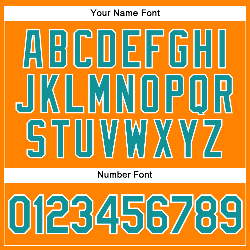 Custom Bay Orange Teal-White Authentic Baseball Jersey baseball jersey product view 5