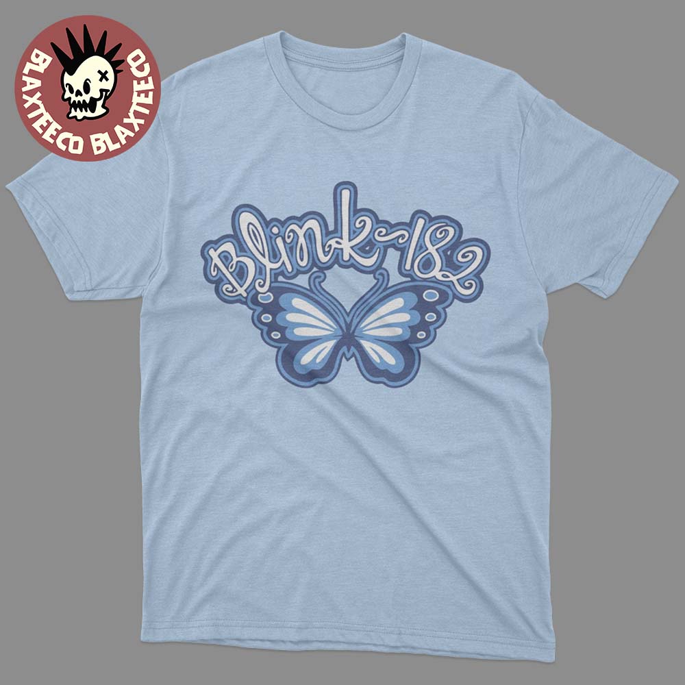 Blink 182 Butterfly Limited To 25 Baby Blue T-Shirt Unisex T-shirt, Sweatshirt, Hoodie, Long Sleeve Tee - T-Shirt, Sweatshirt, Hoodie