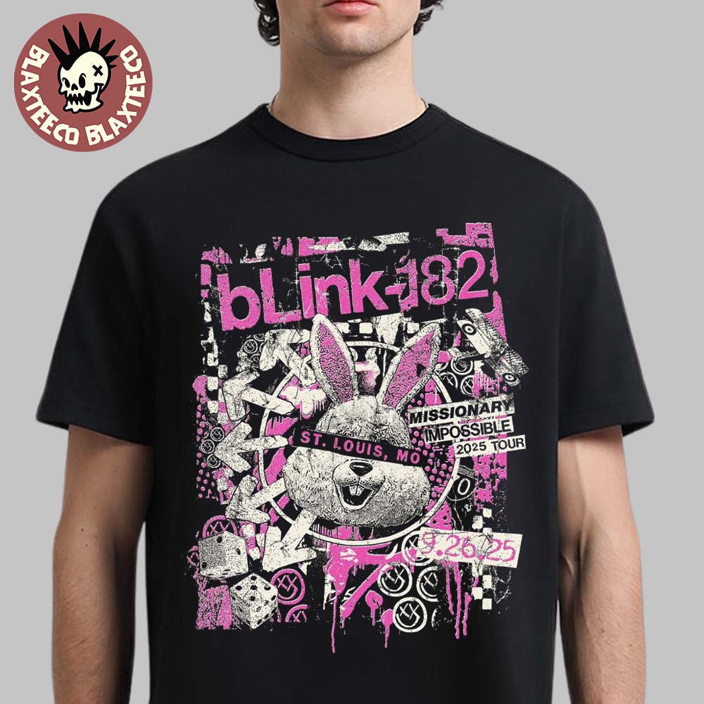 Blink 182 St Louis Missouri 2025 Exclusive Venue Tee At Hollywood Casino Amphitheater On September 26 2025 Unisex T-Shirt - T-Shirt, Sweatshirt, Hoodie