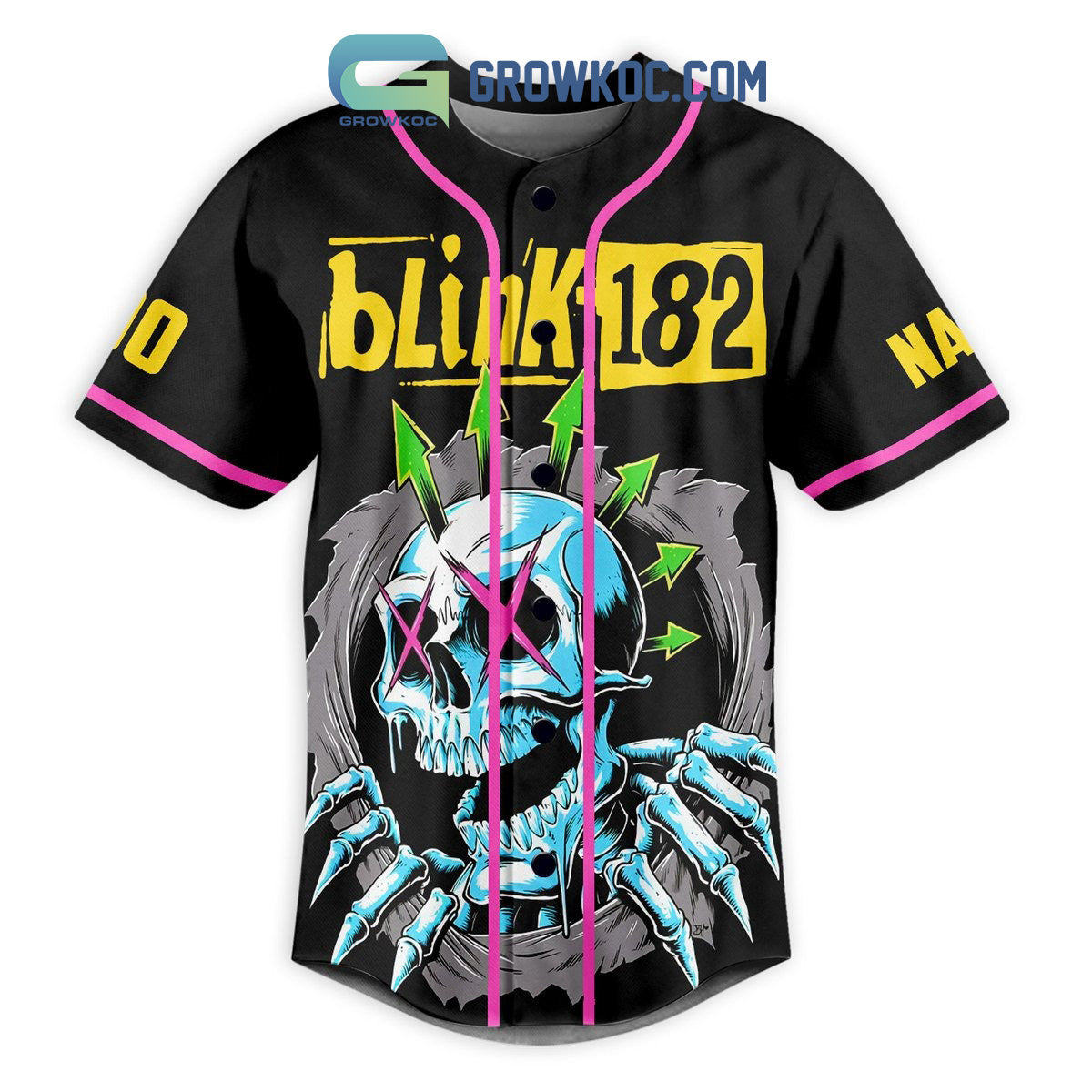 Blink-182 Yorall Redii Tha Voice Personalized Baseball Jersey baseball jersey product view 2