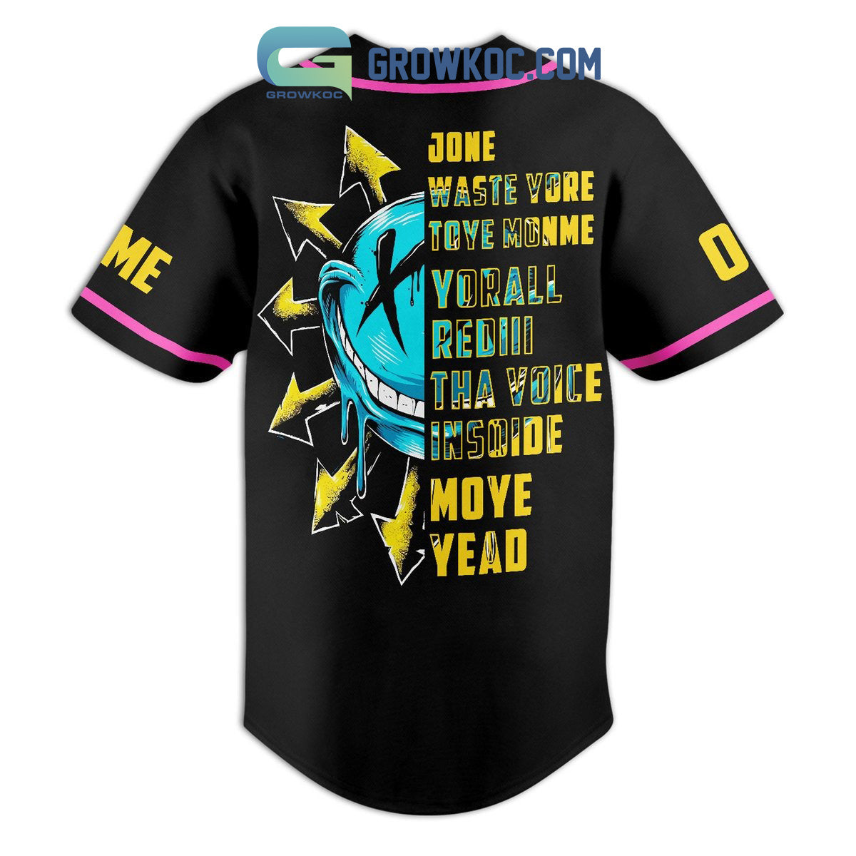 Blink-182 Yorall Redii Tha Voice Personalized Baseball Jersey baseball jersey product view 3