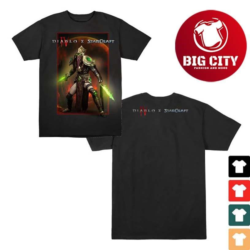 Blizzard Gear Diablo X Starcraft The Dark Prelate Two Sided Shirt Unisex T-shirt, Sweatshirt, Hoodie, Long Sleeve Tee - T-Shirt, Sweatshirt, Hoodie