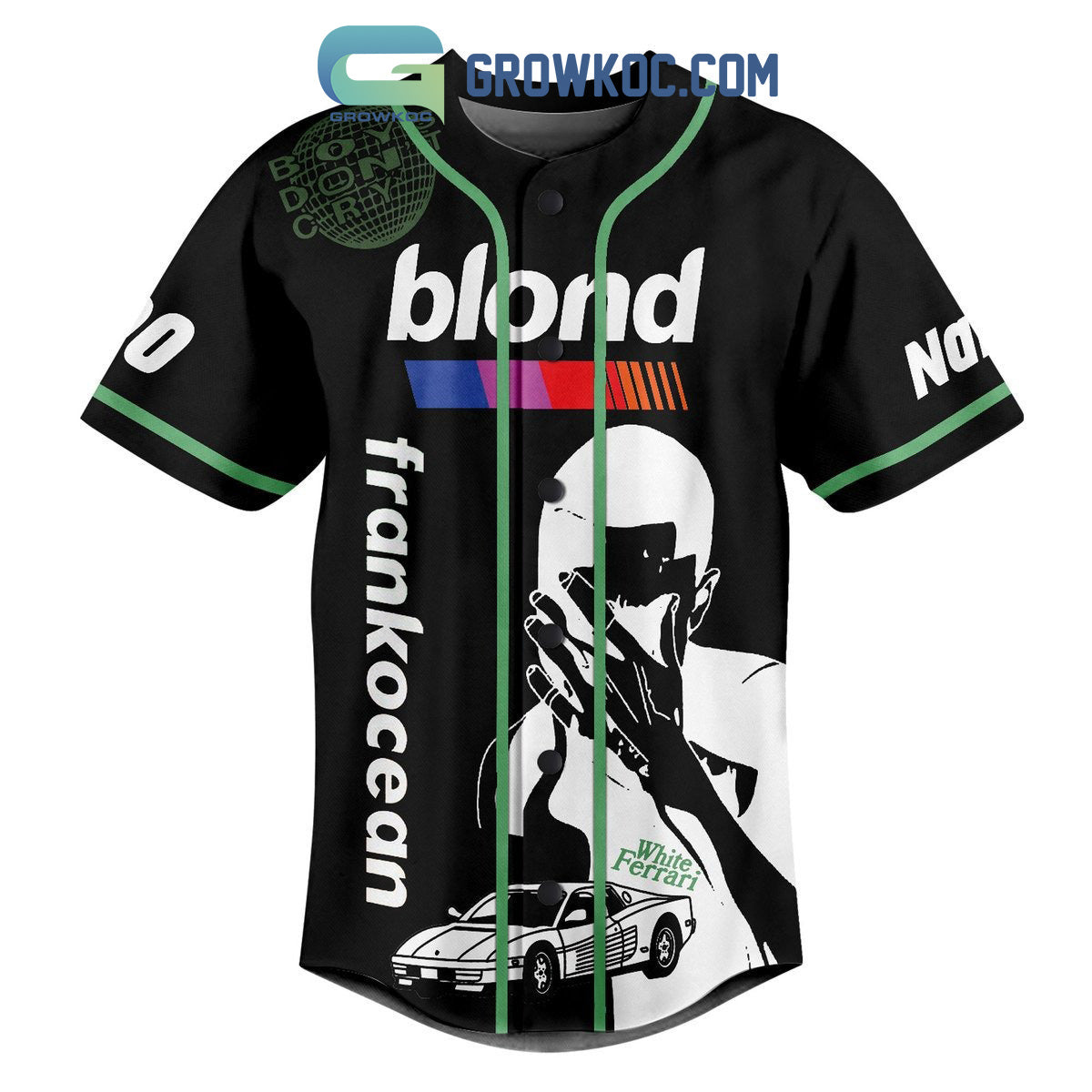 Blond Frankocean Personalized Baseball Jersey baseball jersey product view 2