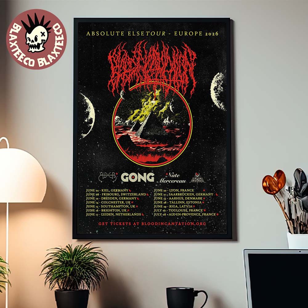 Blood Incantation Absolute Else Tour Europe 2026 Schedule Dates Home Decor Poster Canvas Unisex T-shirt, Sweatshirt, Hoodie, Long Sleeve Tee - T-Shirt, Sweatshirt, Hoodie