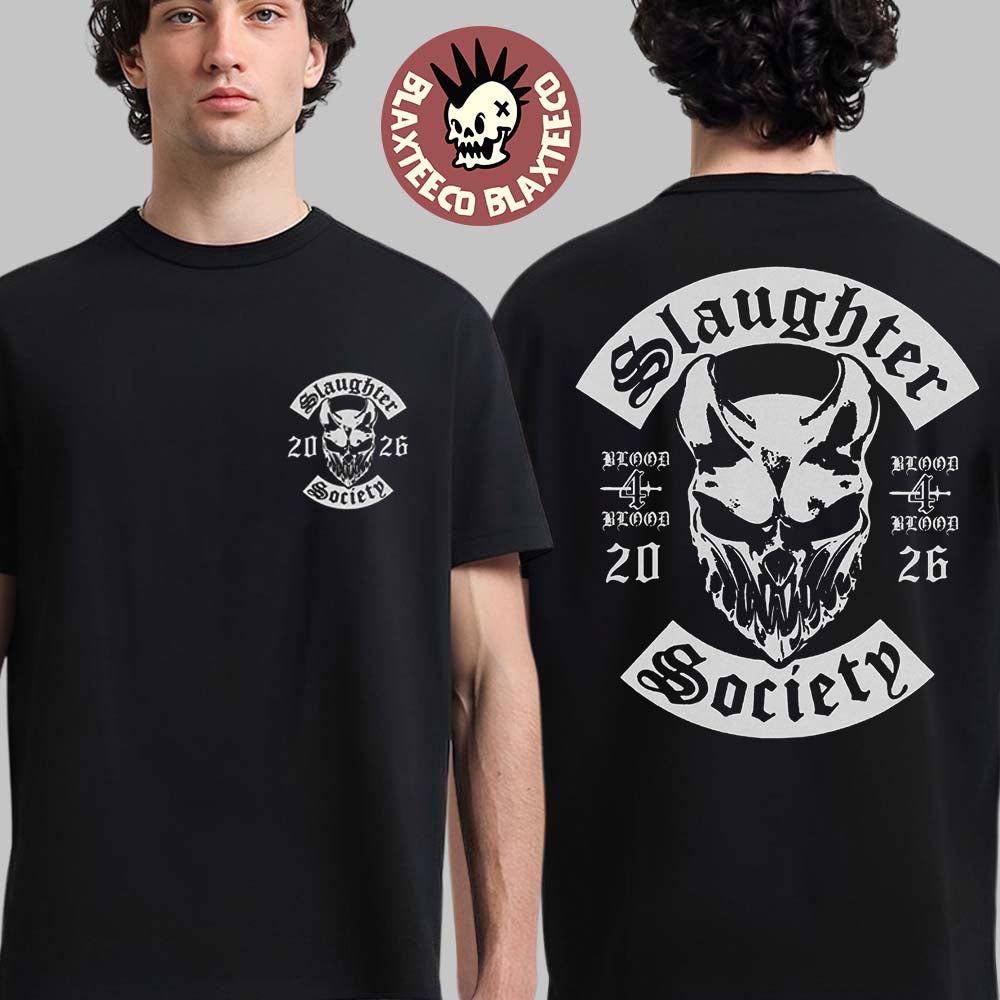 Blood4Blood Event Merch In Daytona Beach Florida On May 6 2026 Slaughter Society T-Shirt Unisex T-shirt, Sweatshirt, Hoodie, Long Sleeve Tee - T-Shirt, Sweatshirt, Hoodie