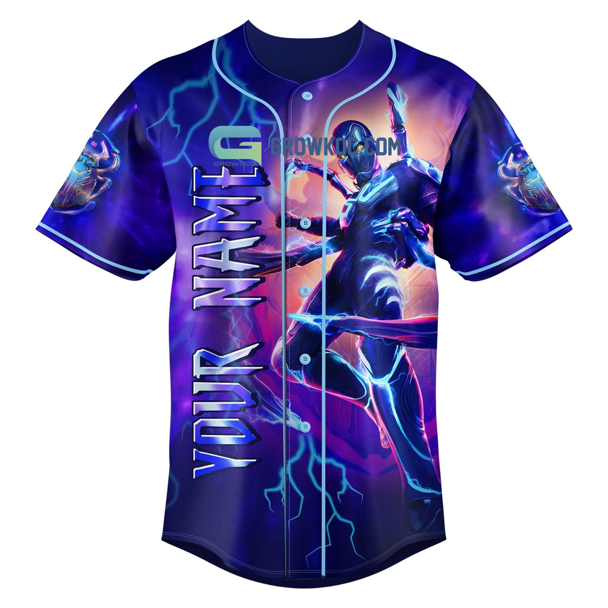 Blue Beette Personalized Baseball Jersey baseball jersey product view 2
