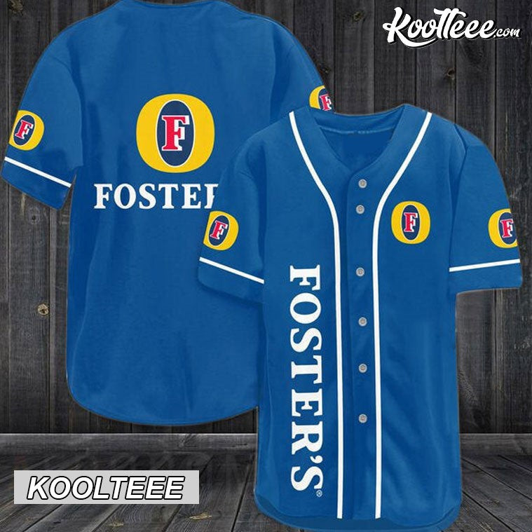 Blue Foster’s Lager Baseball Jersey baseball jersey product view 1