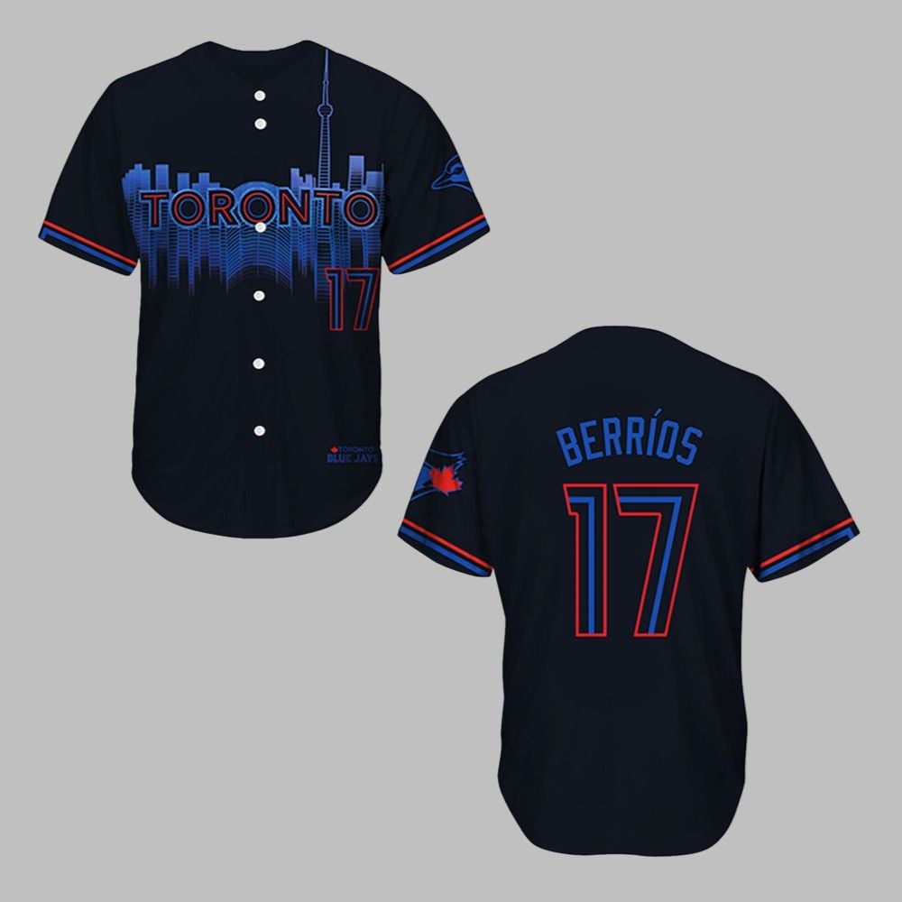 2025 Giveaway Blue Jays Jose Berrios City Connect Jersey - Grishko.com baseball jersey product view 1