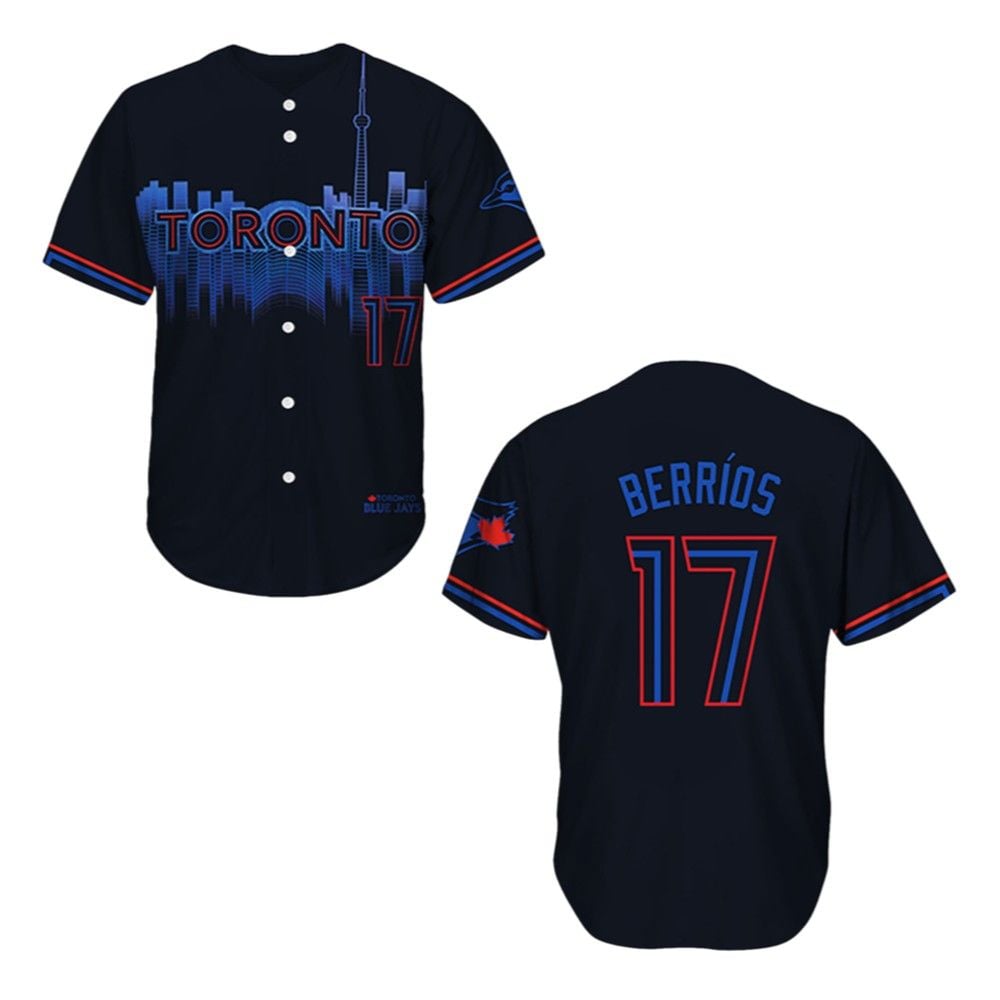 2025 Giveaway Blue Jays Jose Berrios City Connect Jersey - Grishko.com baseball jersey product view 2