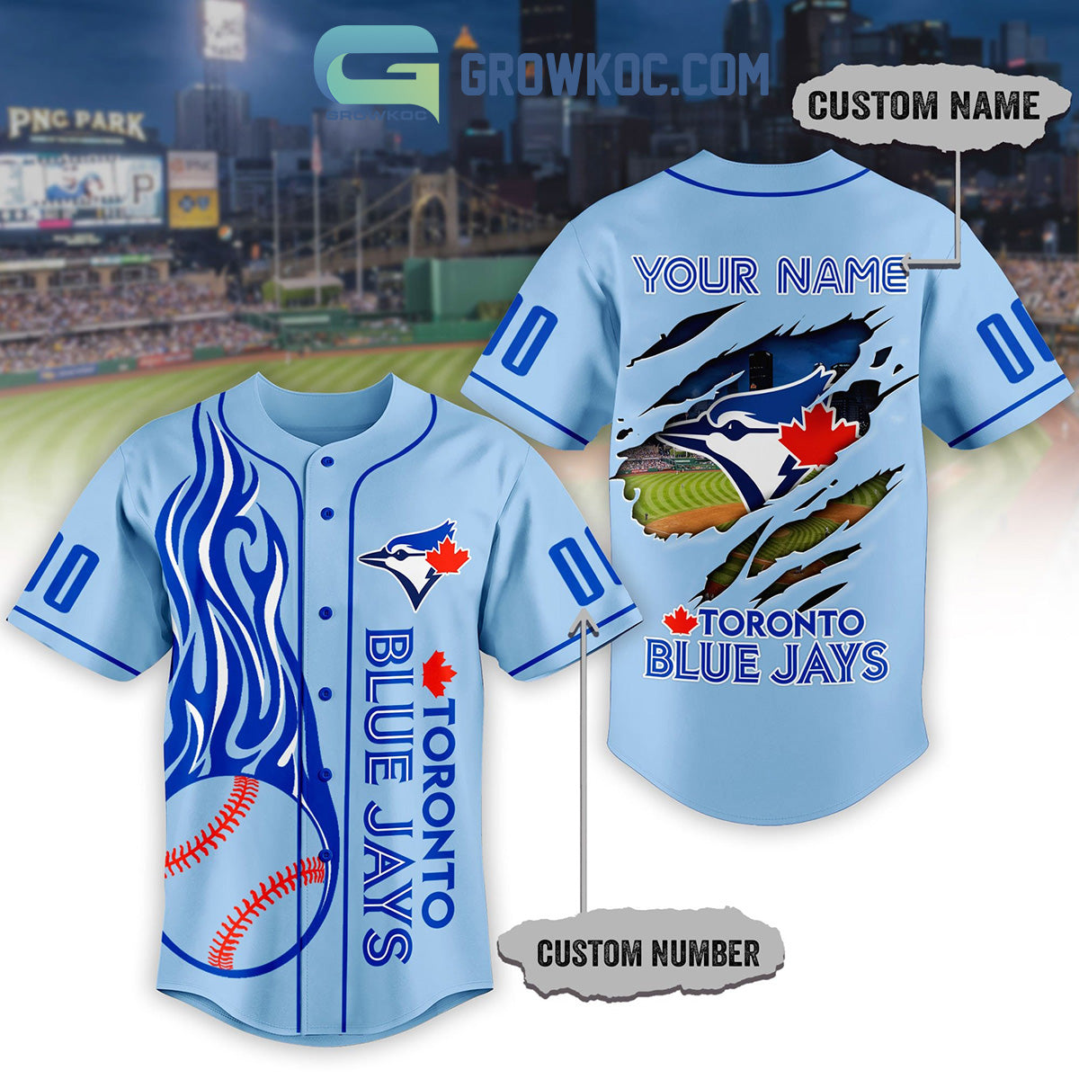 Blue Jays Toronto MLB Personalized Baseball Jersey baseball jersey product view 1