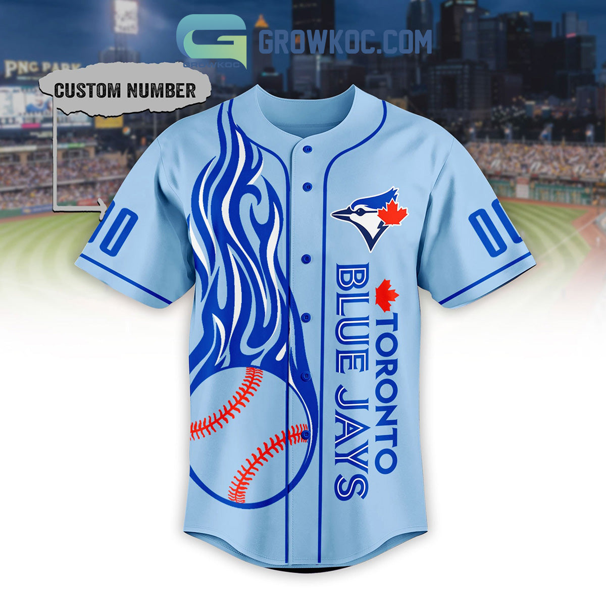 Blue Jays Toronto MLB Personalized Baseball Jersey baseball jersey product view 2